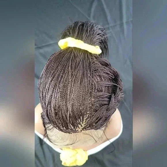 Braided full  Lace Wig Micro millions braids, medium, #99j red wine N… - Picture 12 of 17